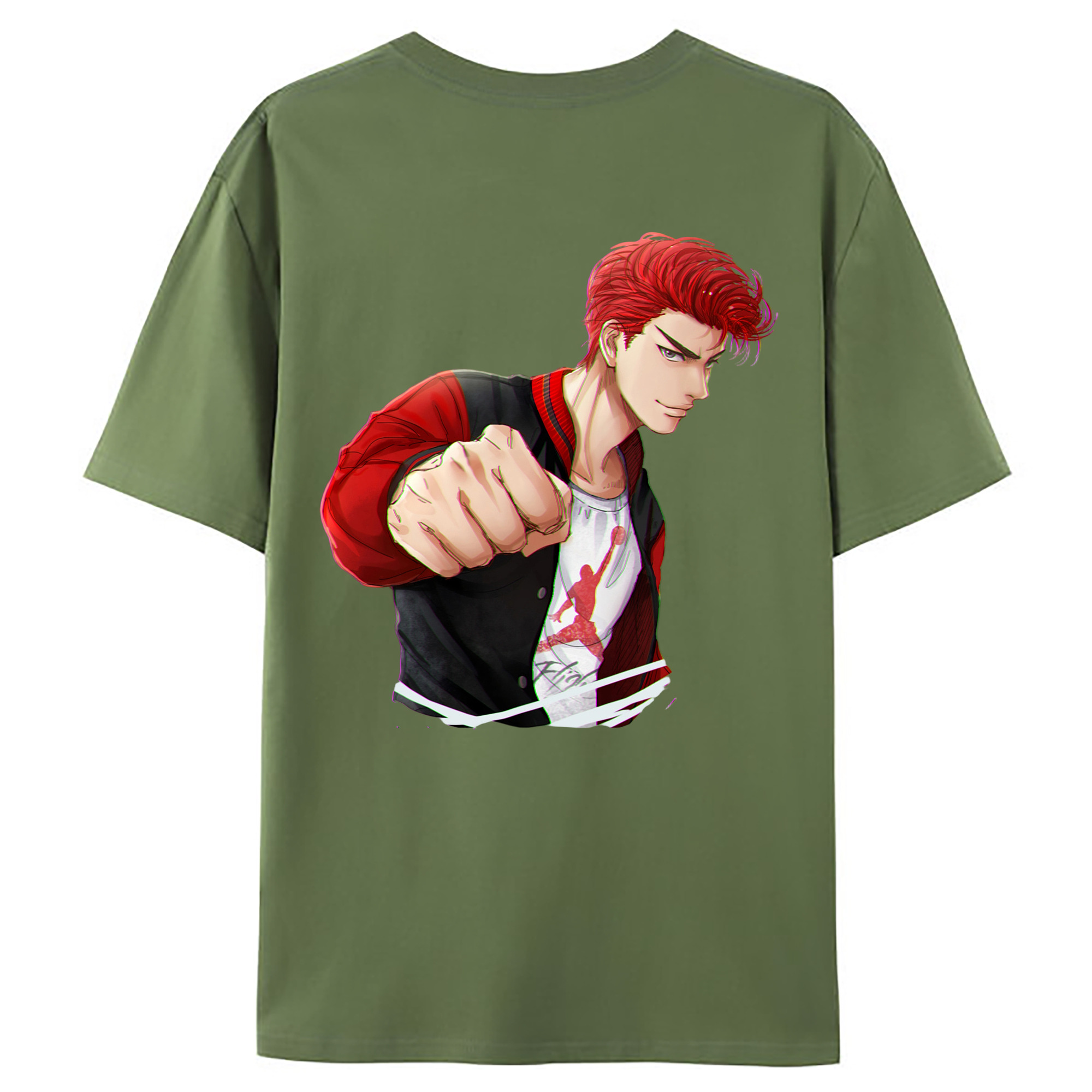 （画像用） SLAM DUNK／スラムダンク 綿100％ メンズ半袖Tシャツ（バックプリント） 通気性